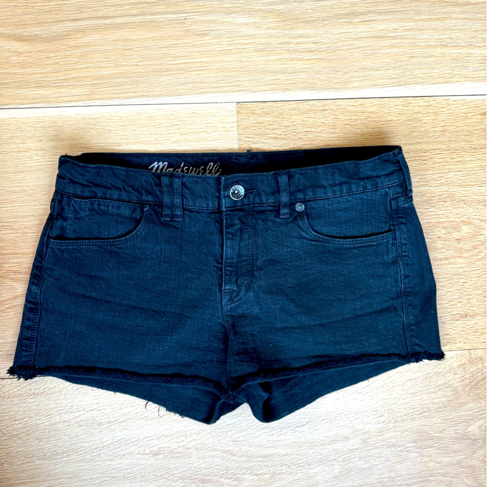 Madewell black jean shorts
